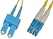 SC/UPC to LC/UPC duplex single-mode 9/125 fiber patch cord, 1m length