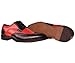 Bolano Mens Two-Toned Black and Red Classic Smooth Dress Shoe with Wing-Tip and Perforated Detailing: Style Elwyn Red-212