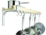 92 cm Shelf Style Wooden Pot Rack