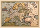 30 x 20 Stretched Canvas Poster Map of Europe