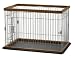 Richell 2-Way Door Pet Pen with Floor Tray, Autumn Matte