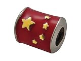 Zable(tm) Sterling Silver China Enamel Flag Bead / Charm