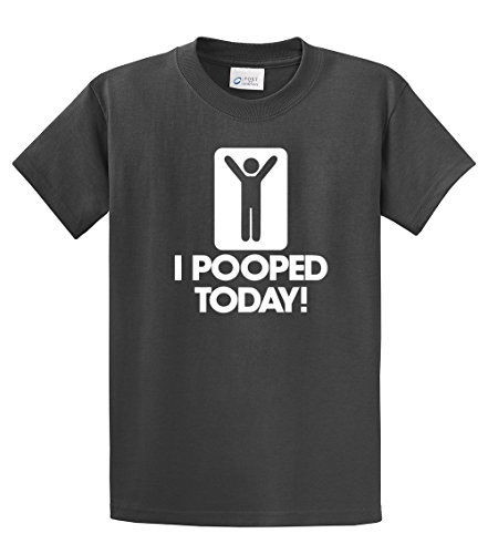 Men’s/Unisex Funny I Pooped Today! Short Sleeve T-shirt-charcoal-xl