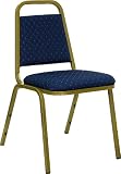 Hercules&trade; Navy Blue Patterned Fabric Banquet Stack Chair [RT-BHF2-ALLGOLD-SF11-GG]