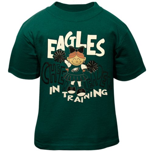 Reebok Philadelphia Eagles Toddler Girls Cheerleader Power T-Shirt - Midnight Green (4T)