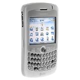 Blackberry 8300 Curve PDA Soft & Flexible Silicone Skin Case - Clear / White
