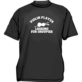Violin Player looking For Groupies Distressed logo Kids T Shirt 2T thru Youth XL