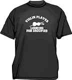 Violin Player looking For Groupies Distressed logo Kids T Shirt 2T thru Youth XL