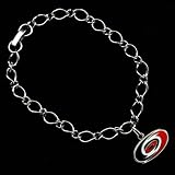 NHL Carolina Hurricanes Ladies Silver-Tone Charm Bracelet