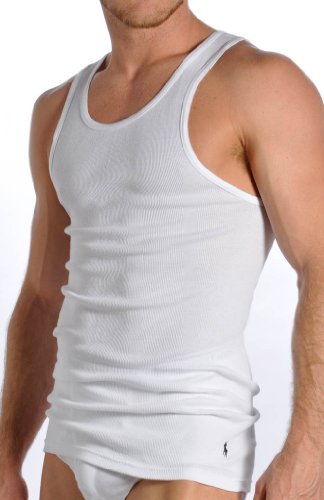 Polo Ralph Lauren Classic Fit Classic Cotton Ribbed Tank Tops-3 Pack
