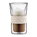 bodum PRESSO シリコンバンド付ダブルウォールグラス 0.3L WH 2個セット 10958-913