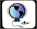 Mouse Pad with balloon, globe, fragile, tack, world, earth, pin