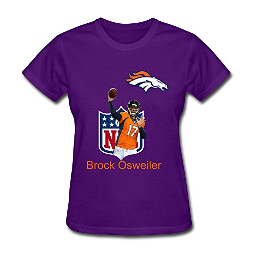 YHYT Women Shirt 2015 Nfl Denver Broncos Brock Osweiler 100% Cotton L