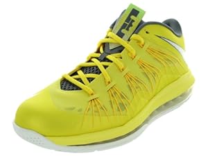 Nike Men's Air Max Lebron X Low Basketball Shoes Sonic Yellow/Sl/Cl Gry/Tr Yllw 9 Men US