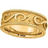 14K Yellow Gold Fancy Band Ring