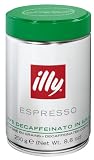 Produkt-Bild: illy Espresso ganze Bohne, entcoffeiniert Dose mit silber / gr&uuml;nem Deckel, 250g