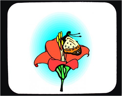 flowers cartoon black and white. Professional “Brite White” fabric mouse pads are among the most versatile