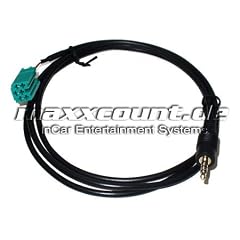 AUX-Adapter 3,5mm Klinke f�r Renault mit Carminat Radio f�r z.B. iPod, iPhone, Laptop, DVD-Player, Mp3 Player - L�nge 125cm Klinke auf Mini-ISO (6-Pin)