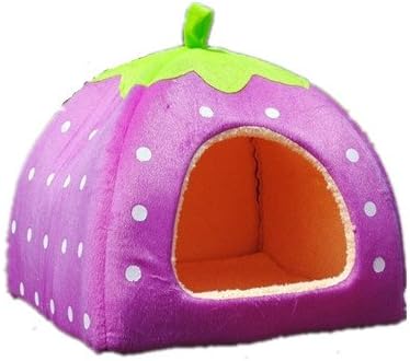 Leegoal Strawberry Small Cotton Soft Dog Cat Pet Bed House (M)