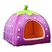 Leegoal Soft Sponge Strawberry Small Cotton Soft Dog Cat Pet Bed House (XL Size)