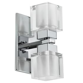 Dainolite 83889A-PC 2-Light Sconce, Polished Chrome