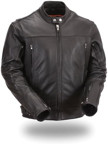 First Manufacturing Men's Updated Scooter Jacket (Black, XXXXX-Large)