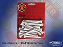 OFFICIAL MANCHESTER UNITED F.C. 20 WOODEN GOLF TEES