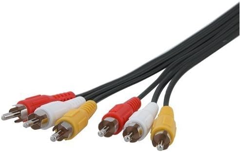 3ft RCA TRIPLE 3 AUDIO VIDEO STEREO CABLE FOR DVD VCR TV