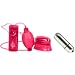 Doc Johnson Pucker-Up Vibrating Vaginal and Clitoral Pump Red Multi-Speed Adult Sex Toy Kit