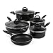 Oster 76889.09 Magnex 9-Piece Cookware Set, Charcoal