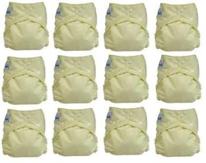 12 Pack FuzziBunz Perfect Size SMALL Cloth Diapers GENDER NEUTRAL colors