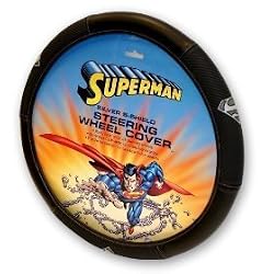Silver Superman Shield Steering Wheel Covers.