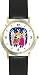 Moslem or Muslim Men at Shrine - WATCHBUDDY® DELUXE TWO-TONE THEME WATCH - Arabic Numbers - Black Leather Strap-Women's Size-Small