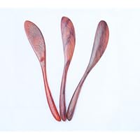 3 Pcs. x 6' Wooden Bread, Beakery, Butter, Jam Spreader Knives Red Wood