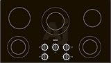 Bosch : 36 inch Electric Cooktop with 8 Cooking Zones : Black by Bosch