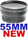 55 MM 55MM Wide Angle Lens For Sony DSLR A350 A700 A900 - Most Sony DSLR are 55MM!