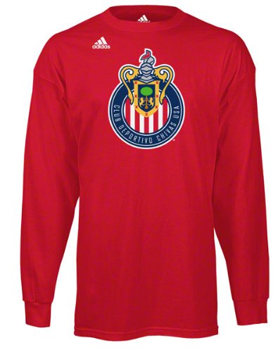 Club Deportivo Chivas USA Red adidas Team Logo Long Sleeve T-Shirt