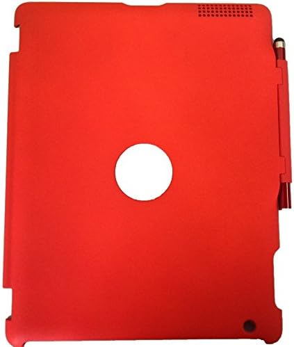 Totally Tablet KHE-SMARTPEN-RED-2 iPad 2 Protective Back Cover with Sticky Stylus Pen, Red