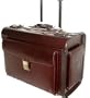 Mancini Burgundy Lawyer/litigation Rolling Leather Briefcase