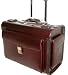 Burgundy Lawyer/litigation Rolling Leather Briefcase