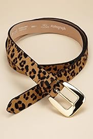 Autograph Leather Leopard Print Jeans Belt