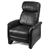 Home Leather Soft Pad Recliner 3 Positional Leather Cozy Recliner Chair Black