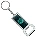 Graphics and More Cthulhu Elder Sign Pentagram Rectangle Chrome Plated Metal Bottle Cap Opener Keychain Key Ring