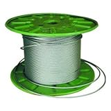 3/16(7x19) Break Strength 4200lb Vinyl Coated to 1/4 Galvanized AC Cable, Pack of 500