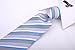 Scott Allan Mens Striped Tie - Turquoise Blue & Gray