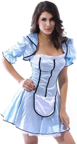 Sexy Seductive Ball Gaming Costume Cosplay Dress with Cloak Blue