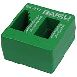 uxcell　磁化消磁ブロック　デュアルトンネル型　ドライバー　ねじ　ボルト　磁化消磁　プラスチック　グリーン