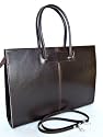 Leather Briefcase / business pocket with belt / for Folder suitable, Italy