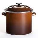 Le Creuset Enamel-on-Steel 8-Quart Covered Stockpot, Chestnut