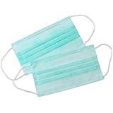 Disposable BLUE Earloop Face Mask, Filters Bacteria 3 PLY 50/bx